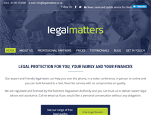 Tablet Screenshot of legalmatters.co.uk